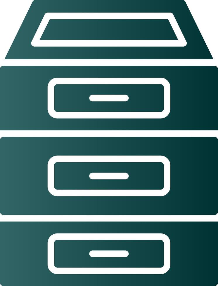 Filing Cabinet Glyph Gradient Icon vector