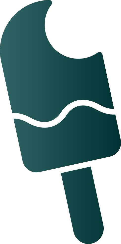 Ice Cream Bite Glyph Gradient Icon vector