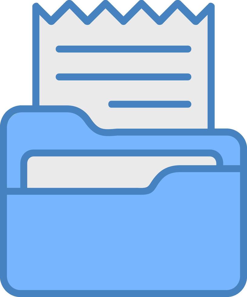 Folder Line Filled Blue Icon vector