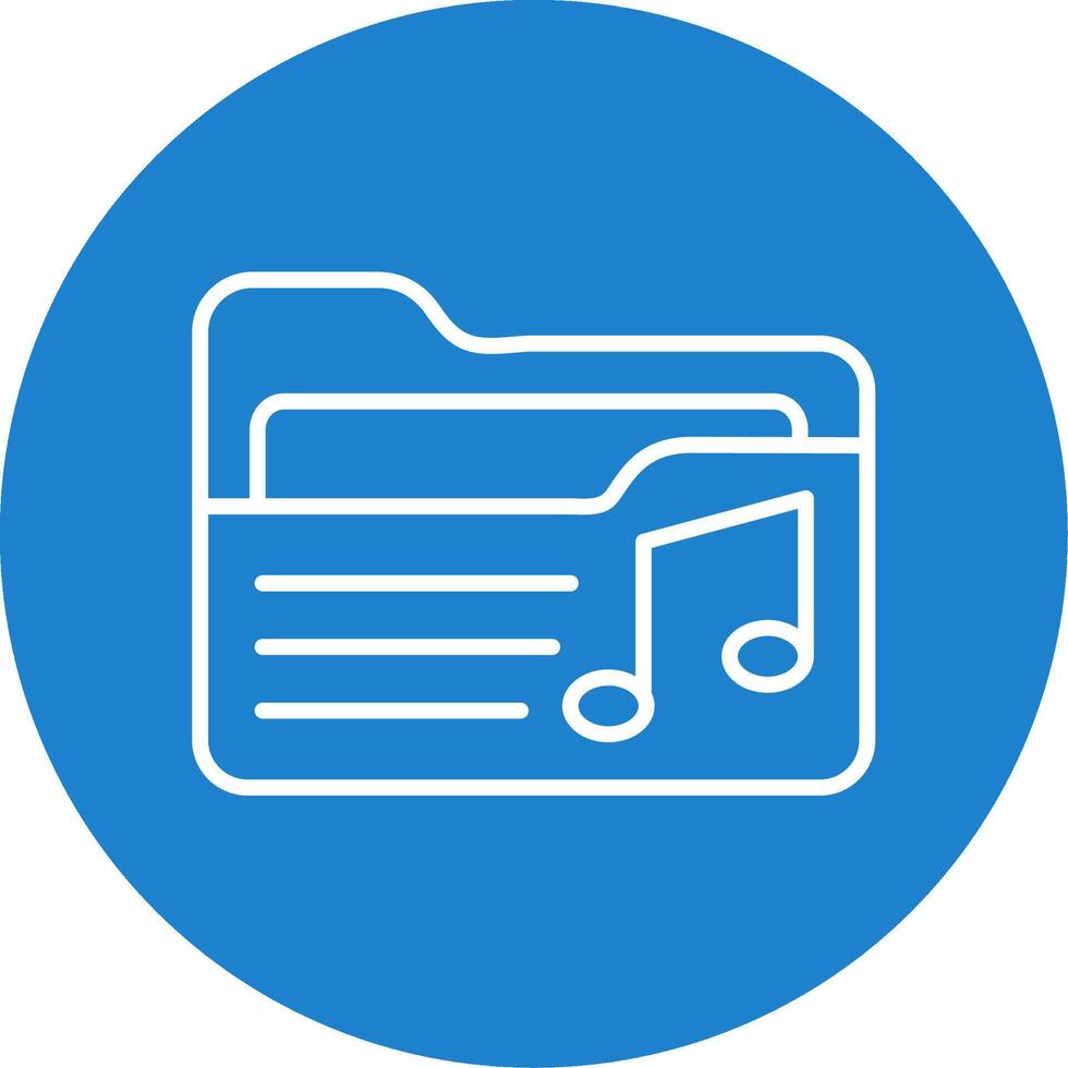 Folder Multi Color Circle Icon vector