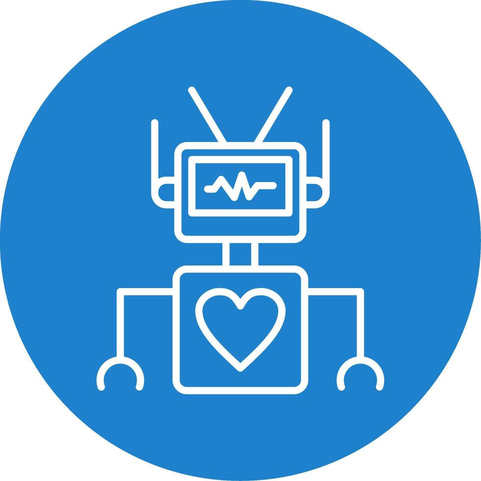 Robot Multi Color Circle Icon vector