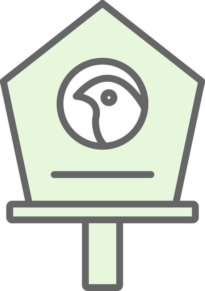 Bird House Fillay Icon Design vector