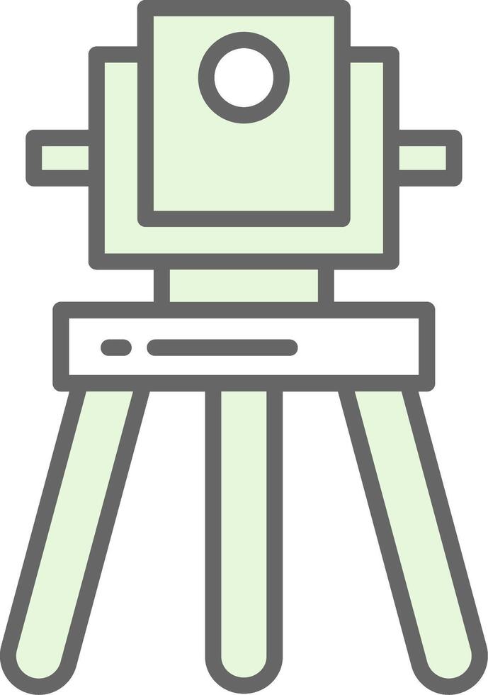 Theodolite Fillay Icon Design vector