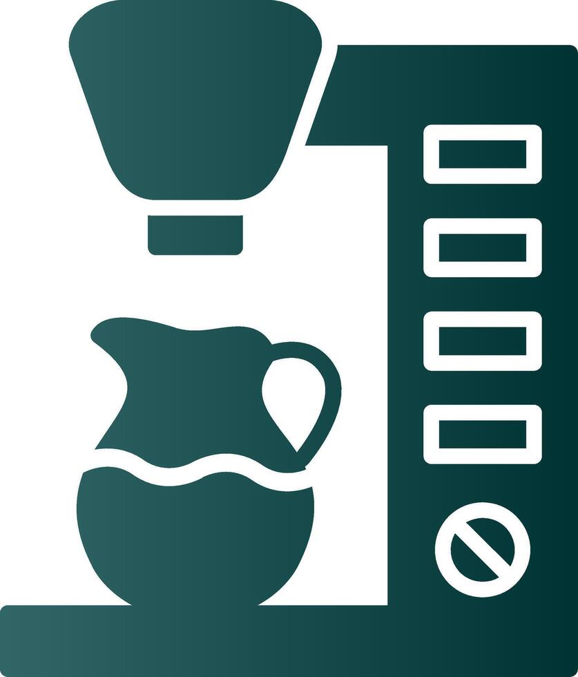 Coffee Maker Glyph Gradient Icon vector