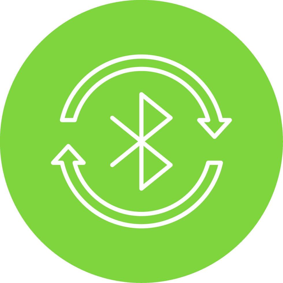 Bluetooth Multi Color Circle Icon vector