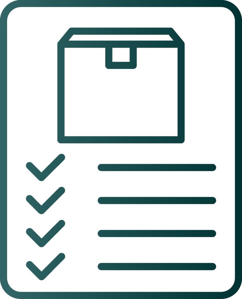 Inventory Line Gradient Icon vector