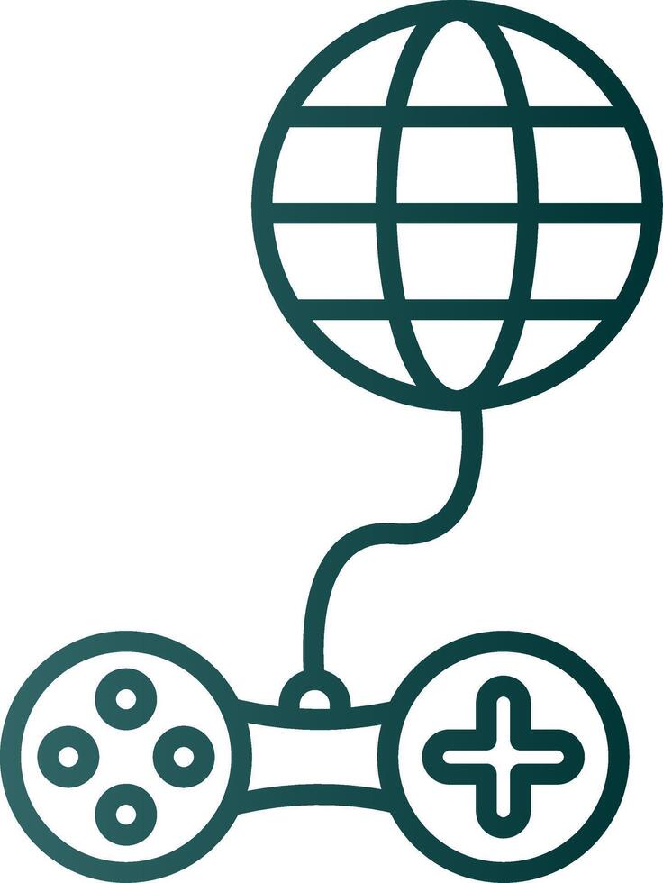 Internet Line Gradient Icon vector