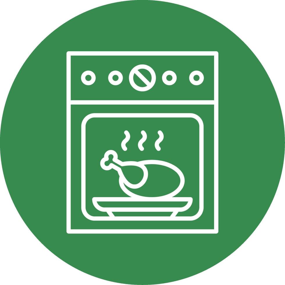 Oven Multi Color Circle Icon vector