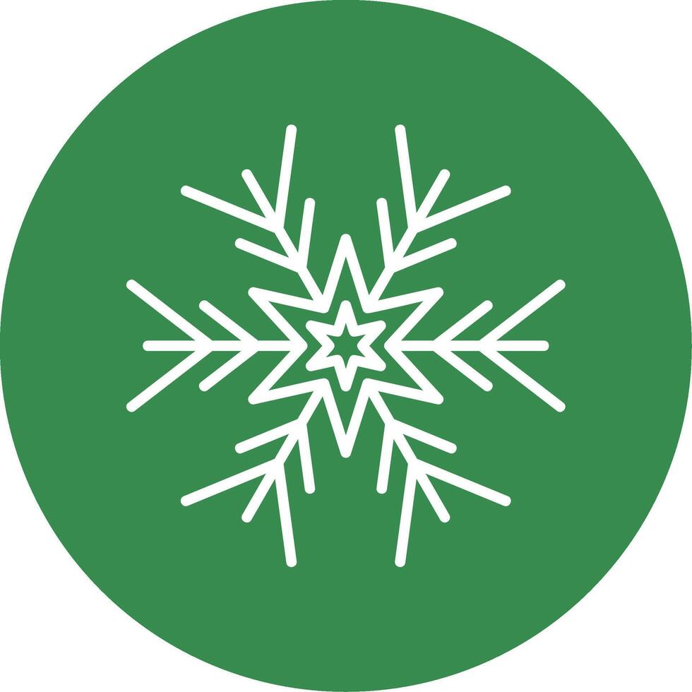 Snowflake Multi Color Circle Icon vector