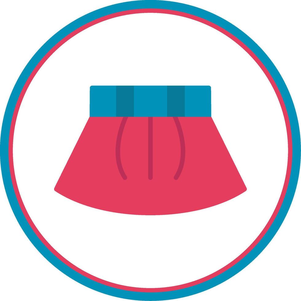 Skirt Flat Circle Icon vector