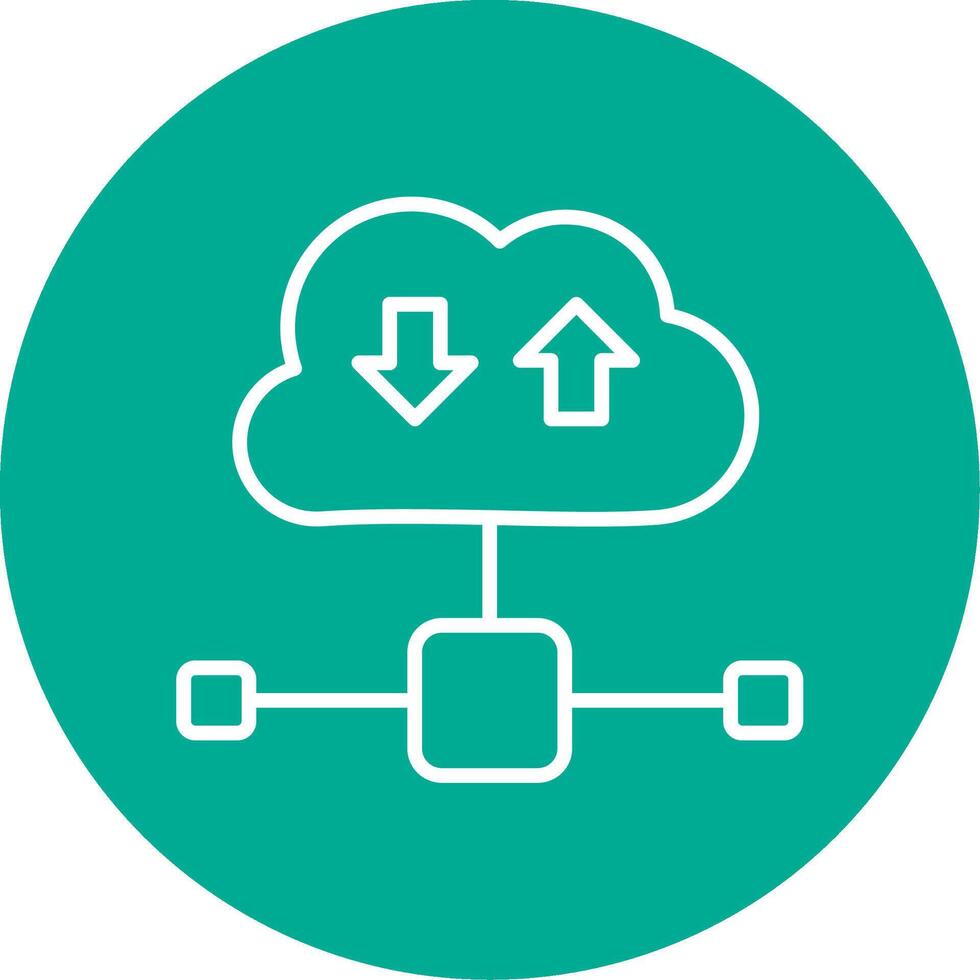 Cloud Multi Color Circle Icon vector