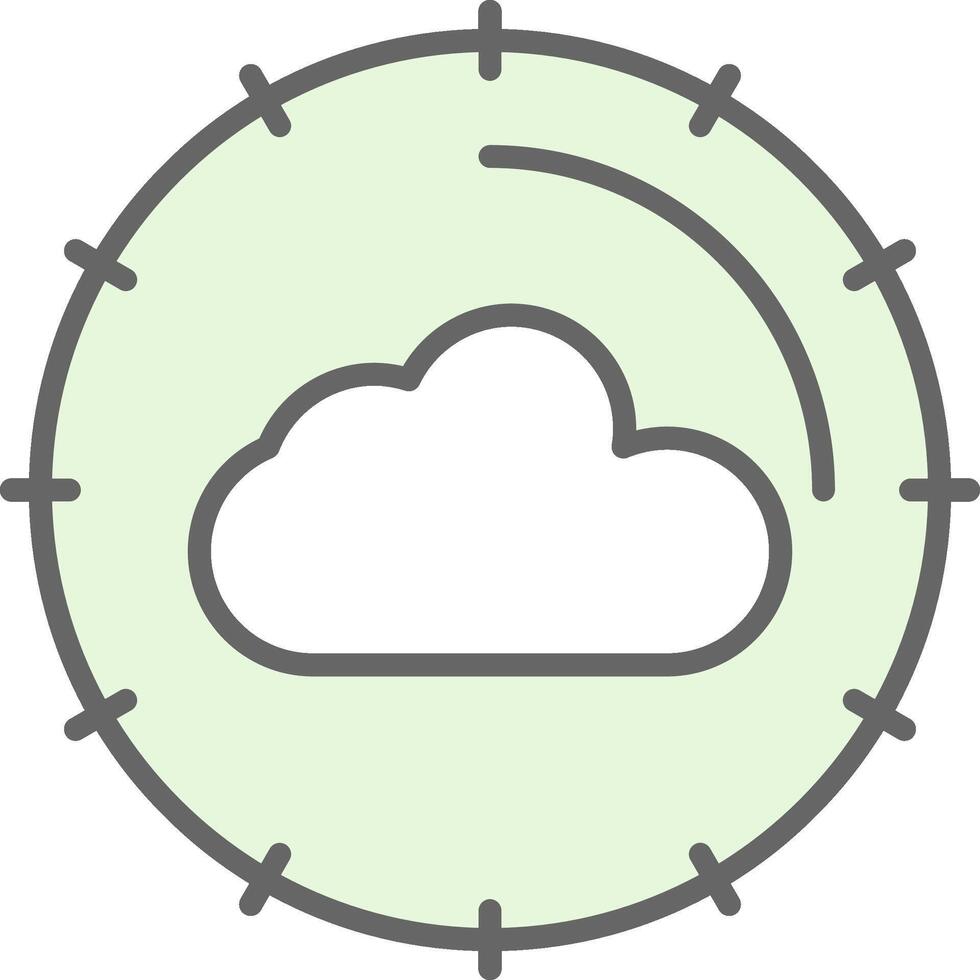 nube informática relleno icono diseño vector