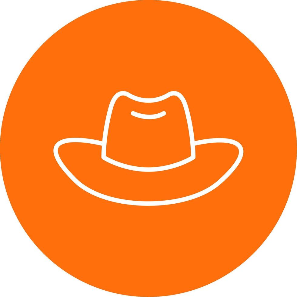 vaquero sombrero multi color circulo icono vector
