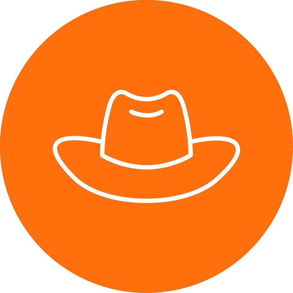 Cowboy Hat Multi Color Circle Icon vector