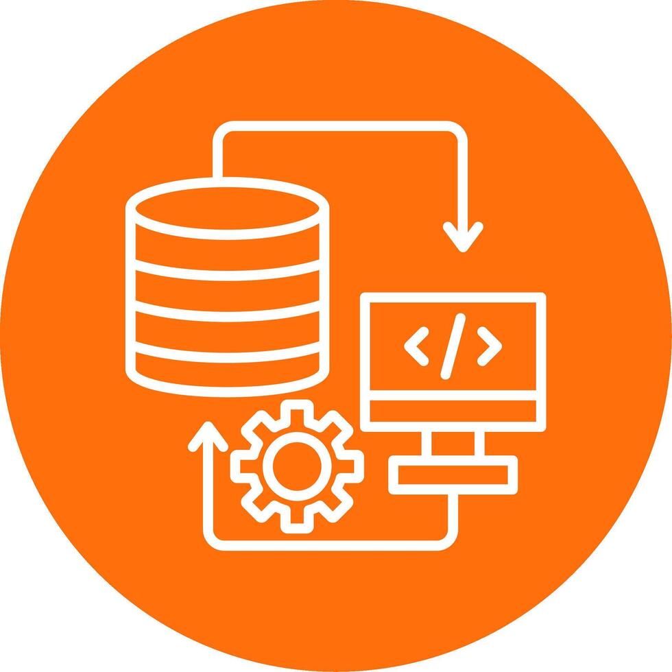 Data Storage Multi Color Circle Icon vector