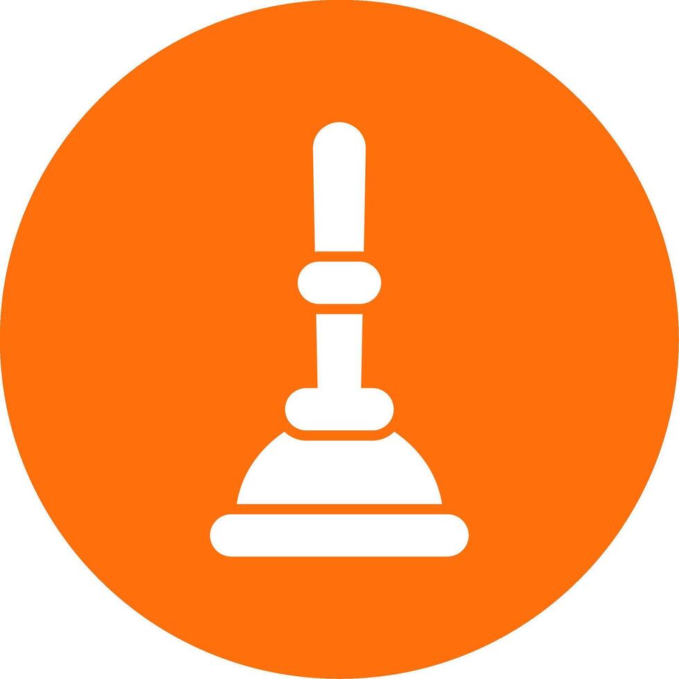 Plunger Multi Color Circle Icon vector
