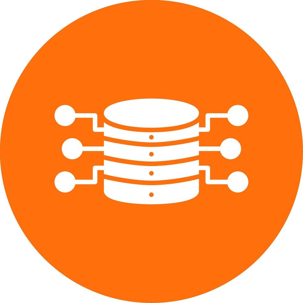 Server Storage Multi Color Circle Icon vector