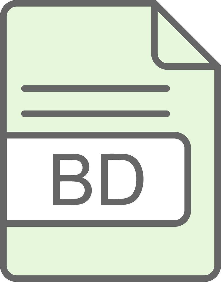 bd archivo formato relleno icono diseño vector