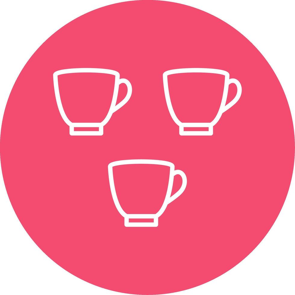 Cups Multi Color Circle Icon vector