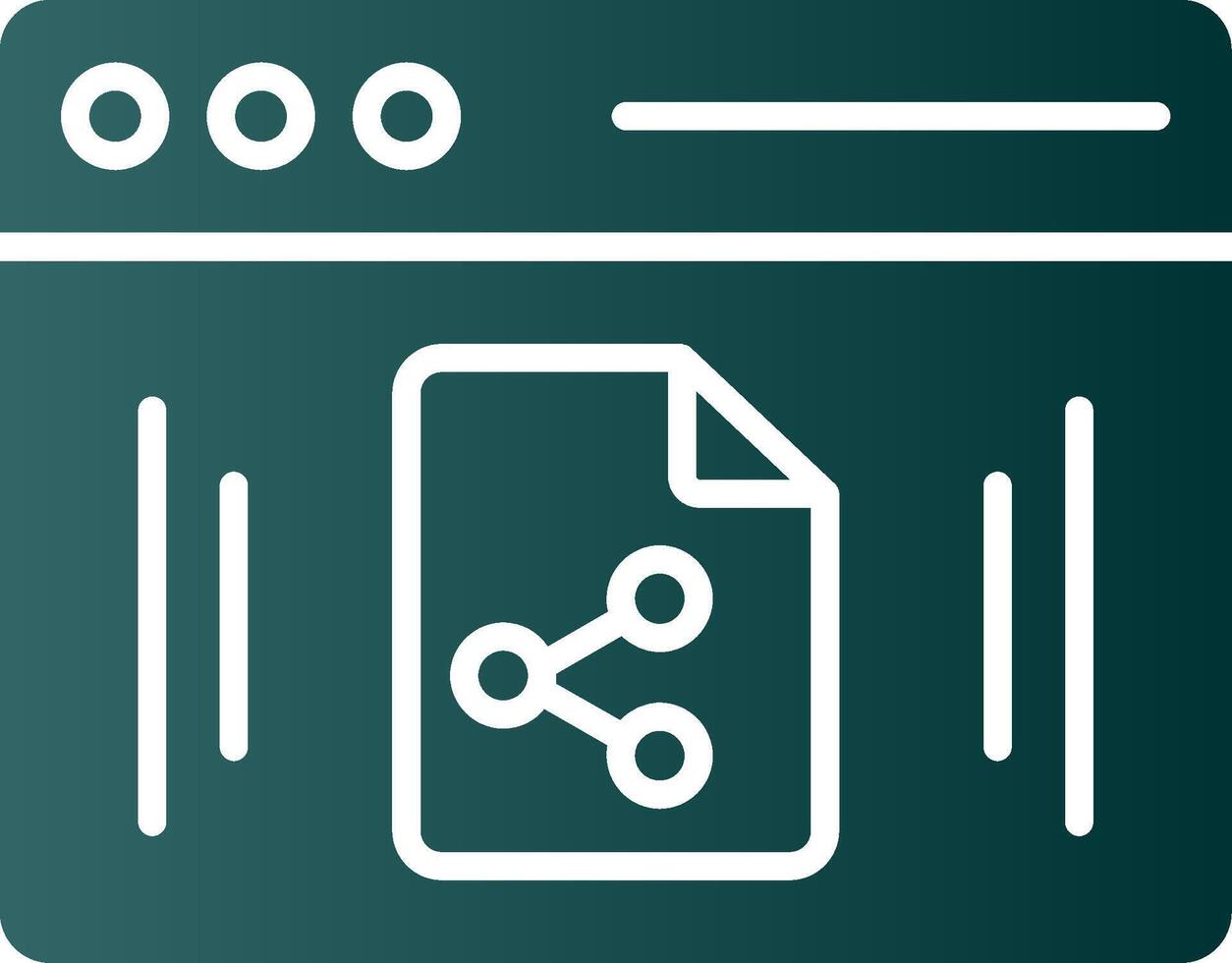 File Sharing Glyph Gradient Icon vector