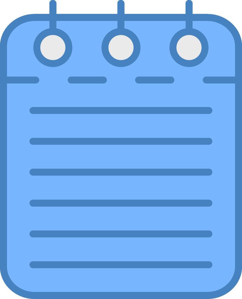 Checklist Line Filled Blue Icon vector