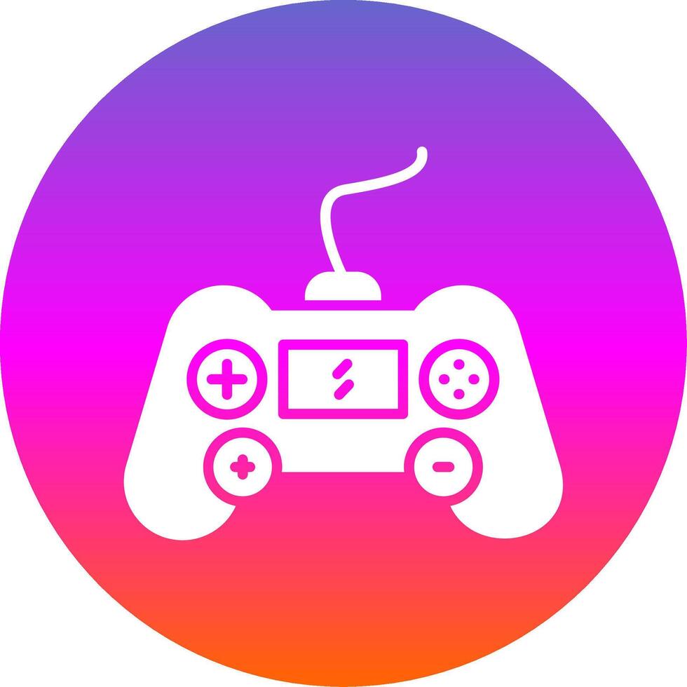 Gaming Console Glyph Gradient Circle Icon Design vector