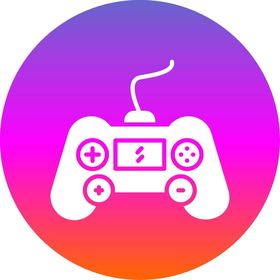 Gaming Console Glyph Gradient Circle Icon Design vector