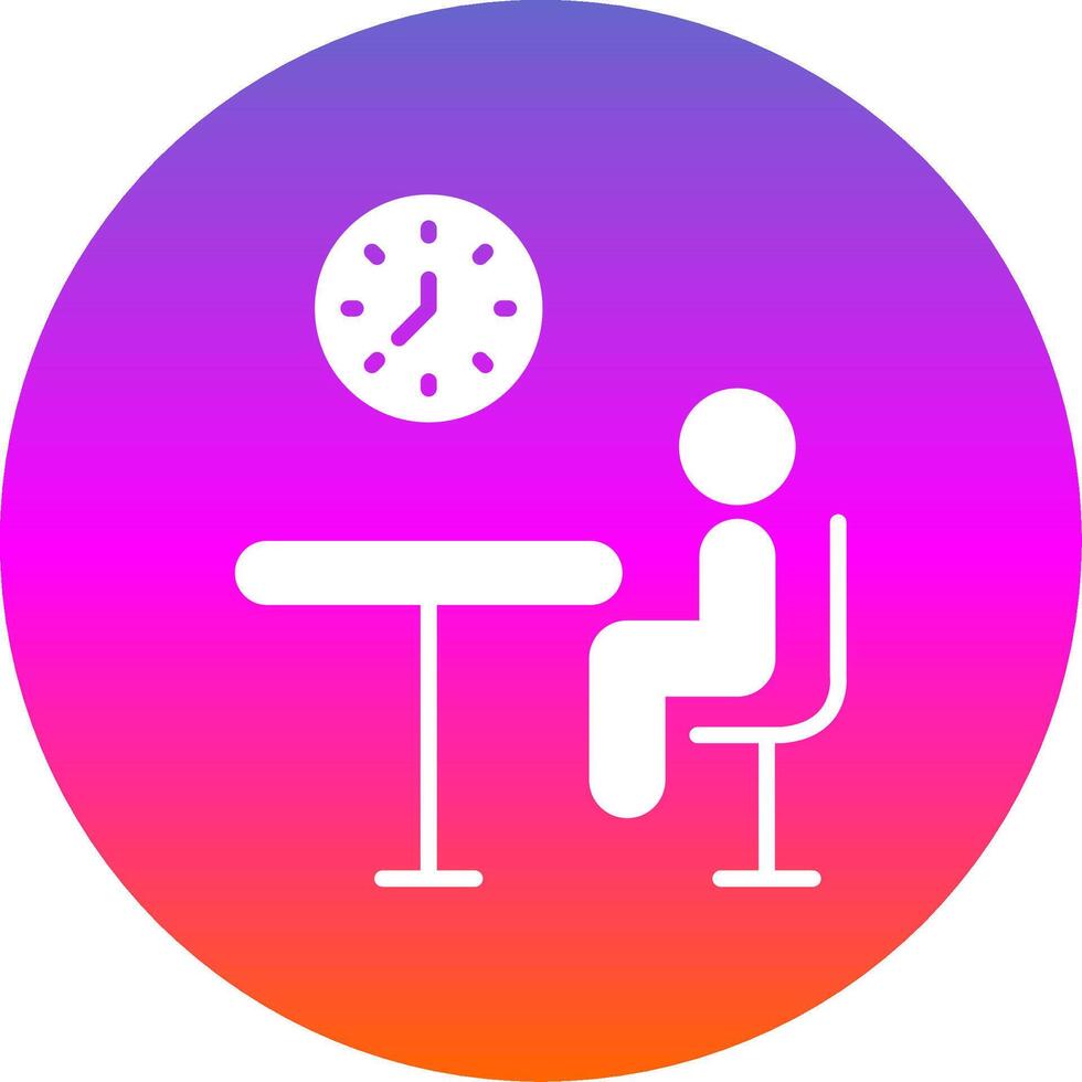 Nuclear Glyph Gradient Circle Icon Design vector