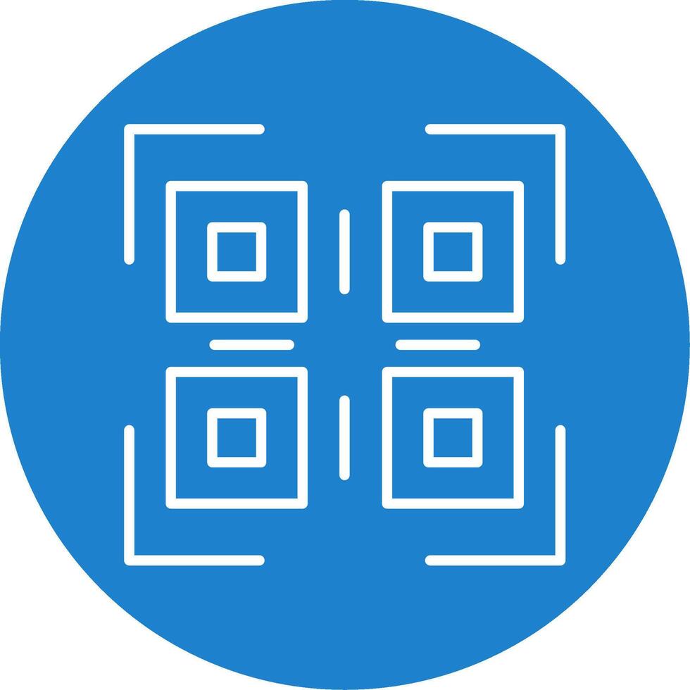 Qr Code Multi Color Circle Icon vector