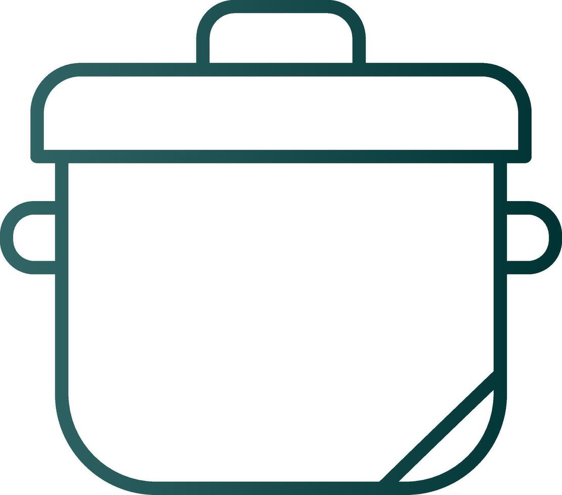 Pot Line Gradient Icon vector