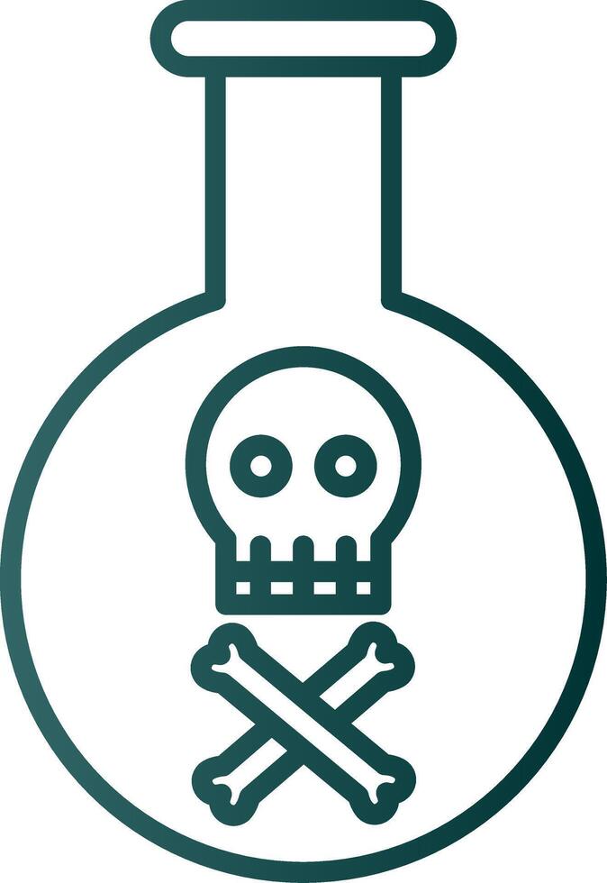 Poison Line Gradient Icon vector