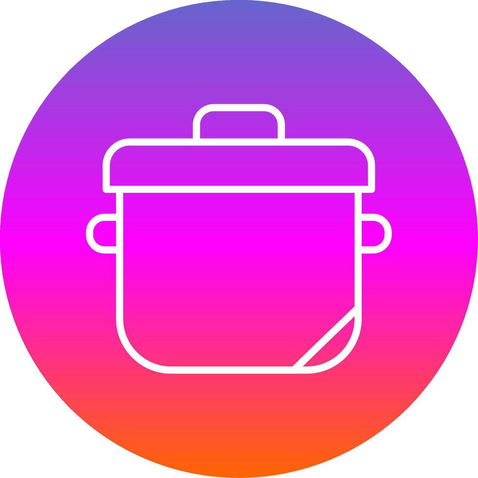 Pot Line Gradient Circle Icon vector