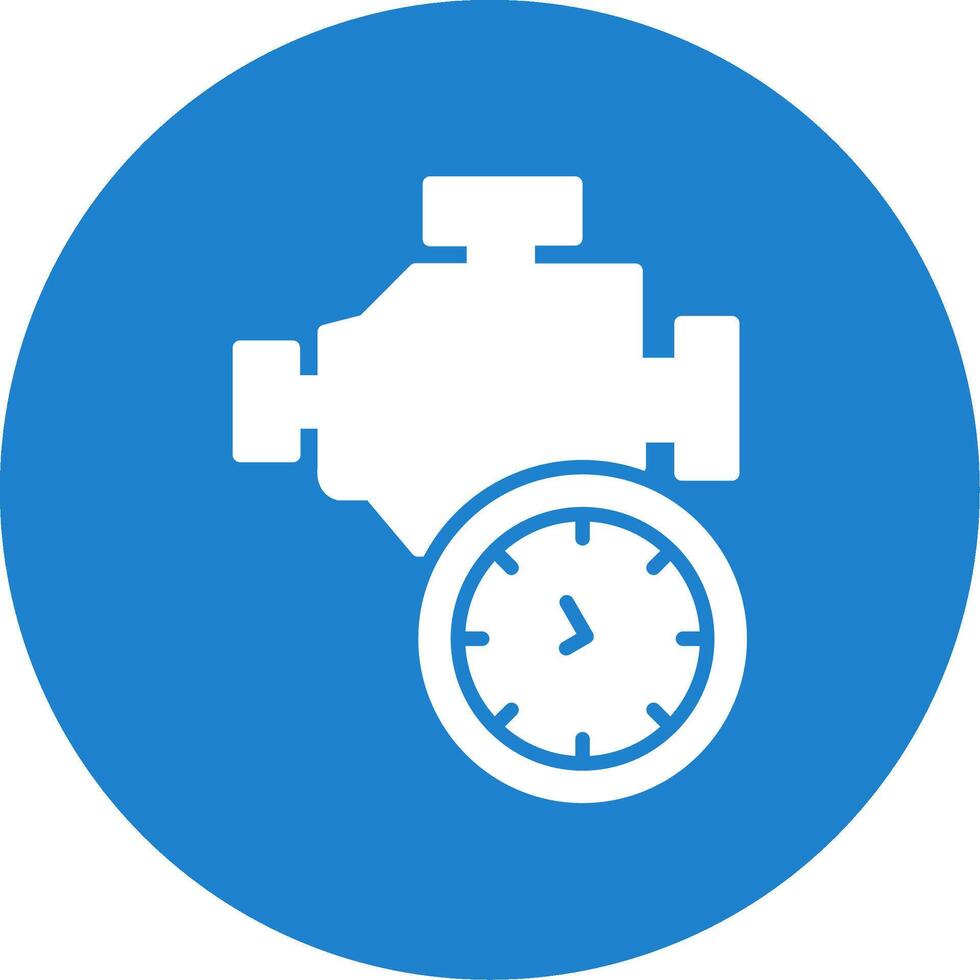 Time Engine Multi Color Circle Icon vector