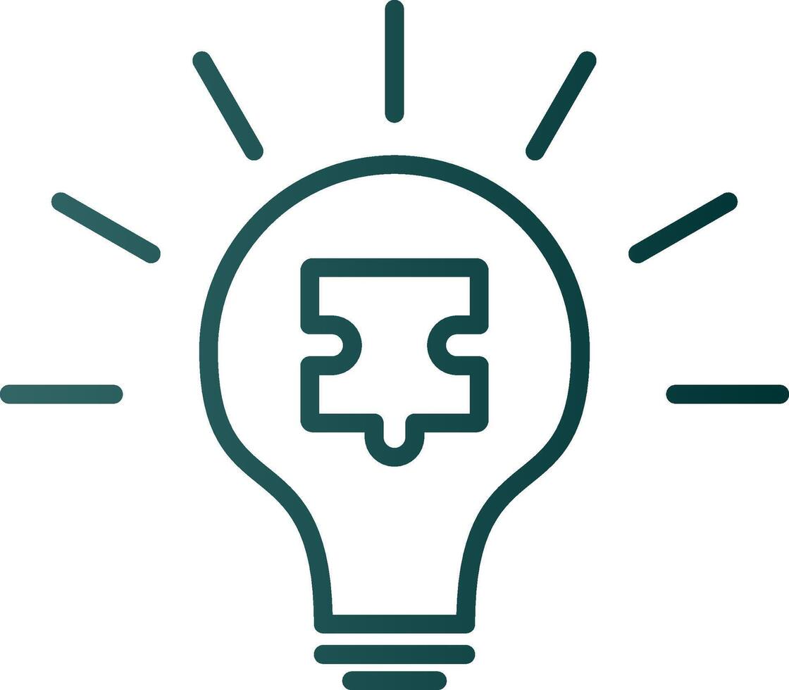 Solution Line Gradient Icon vector
