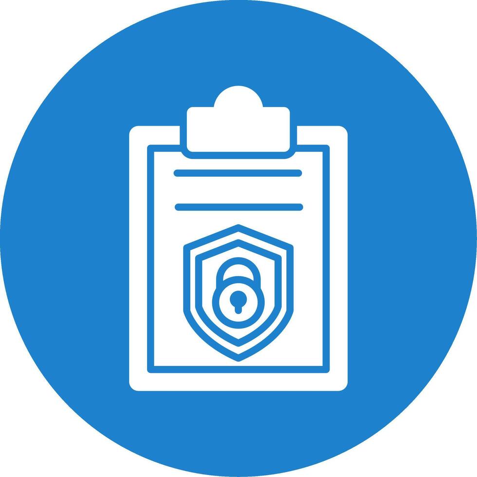 Security Report Multi Color Circle Icon vector