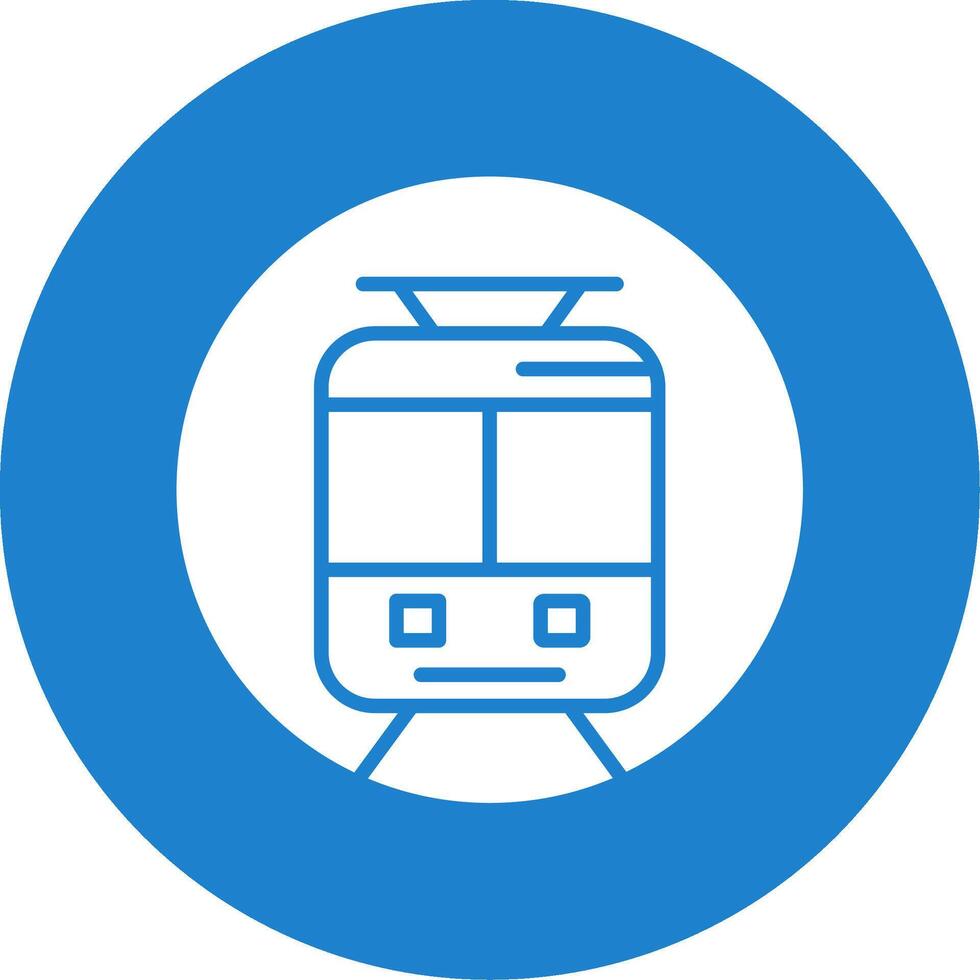 Underground Train Multi Color Circle Icon vector