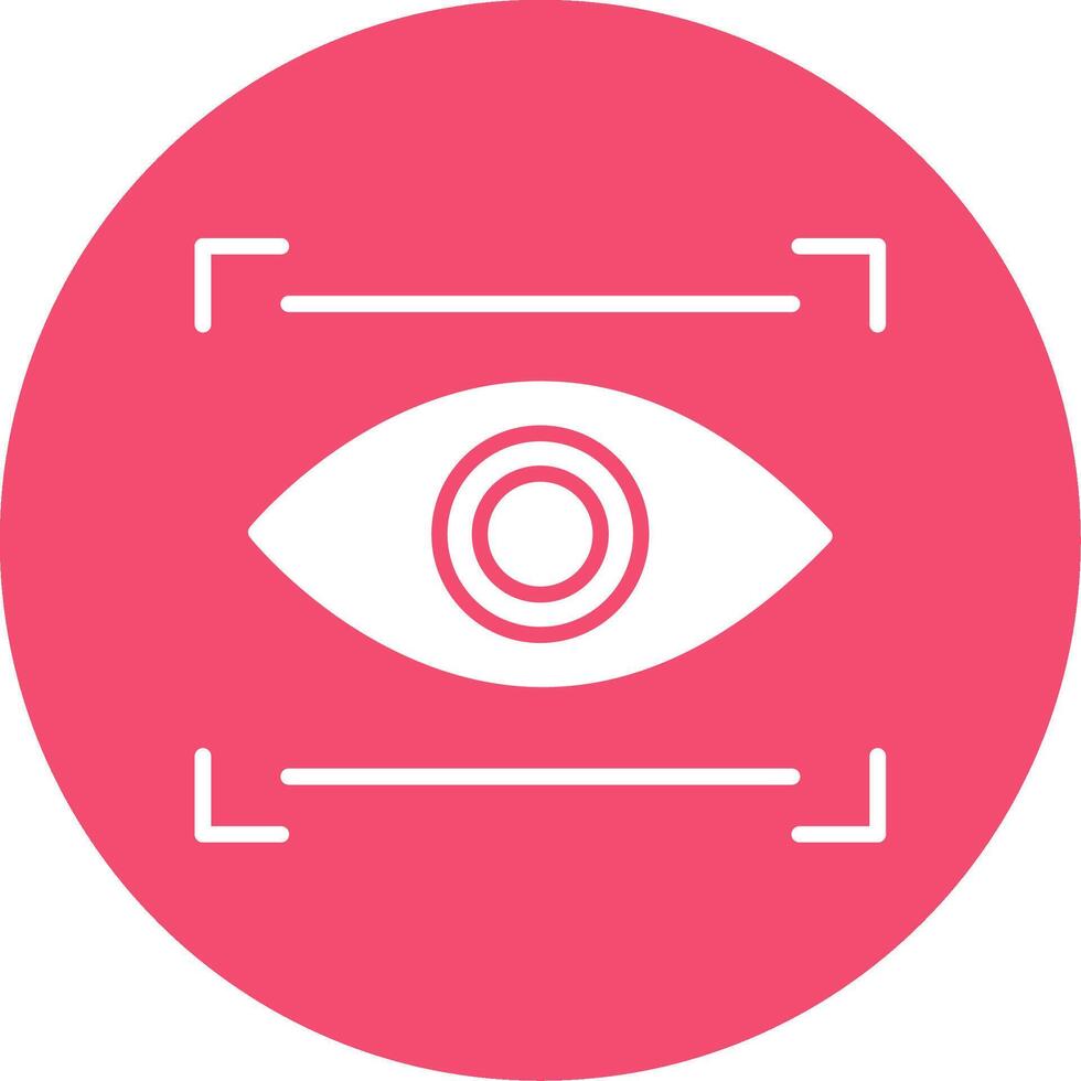 Eye Scan Multi Color Circle Icon vector
