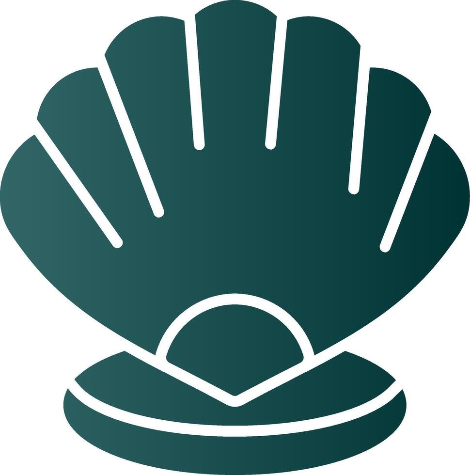 Shell Glyph Gradient Icon vector