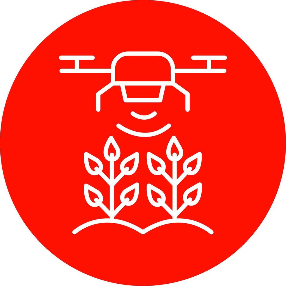 Agricultural Drones Multi Color Circle Icon vector