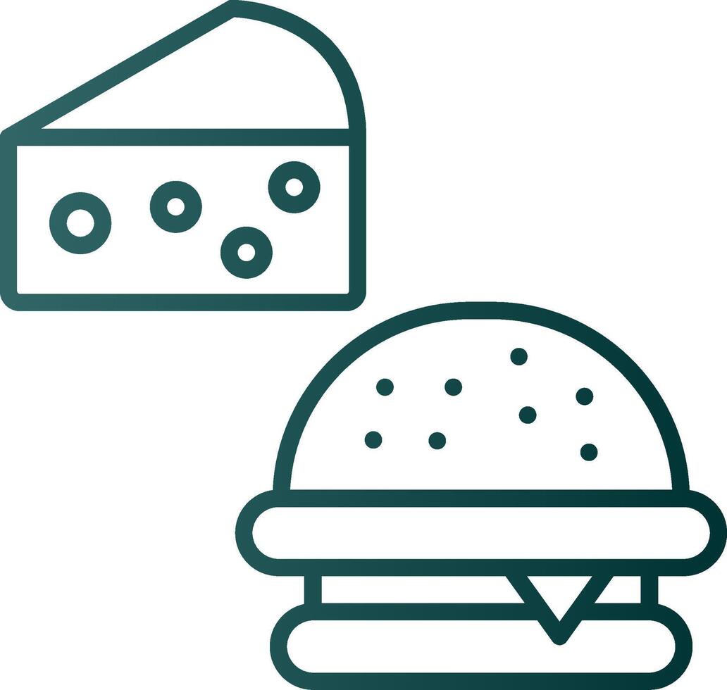 Food Line Gradient Icon vector