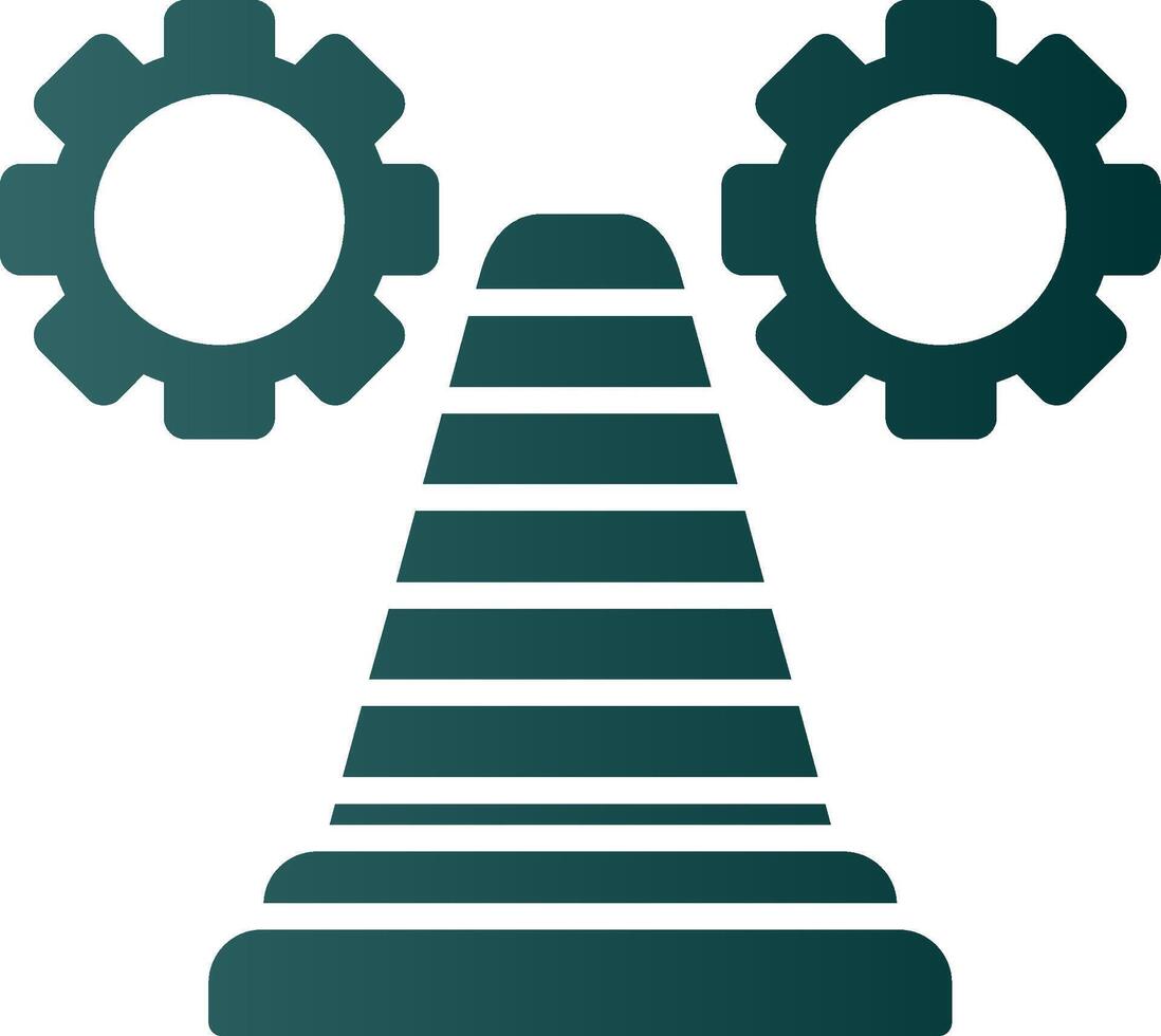 Traffic Cone Glyph Gradient Icon vector