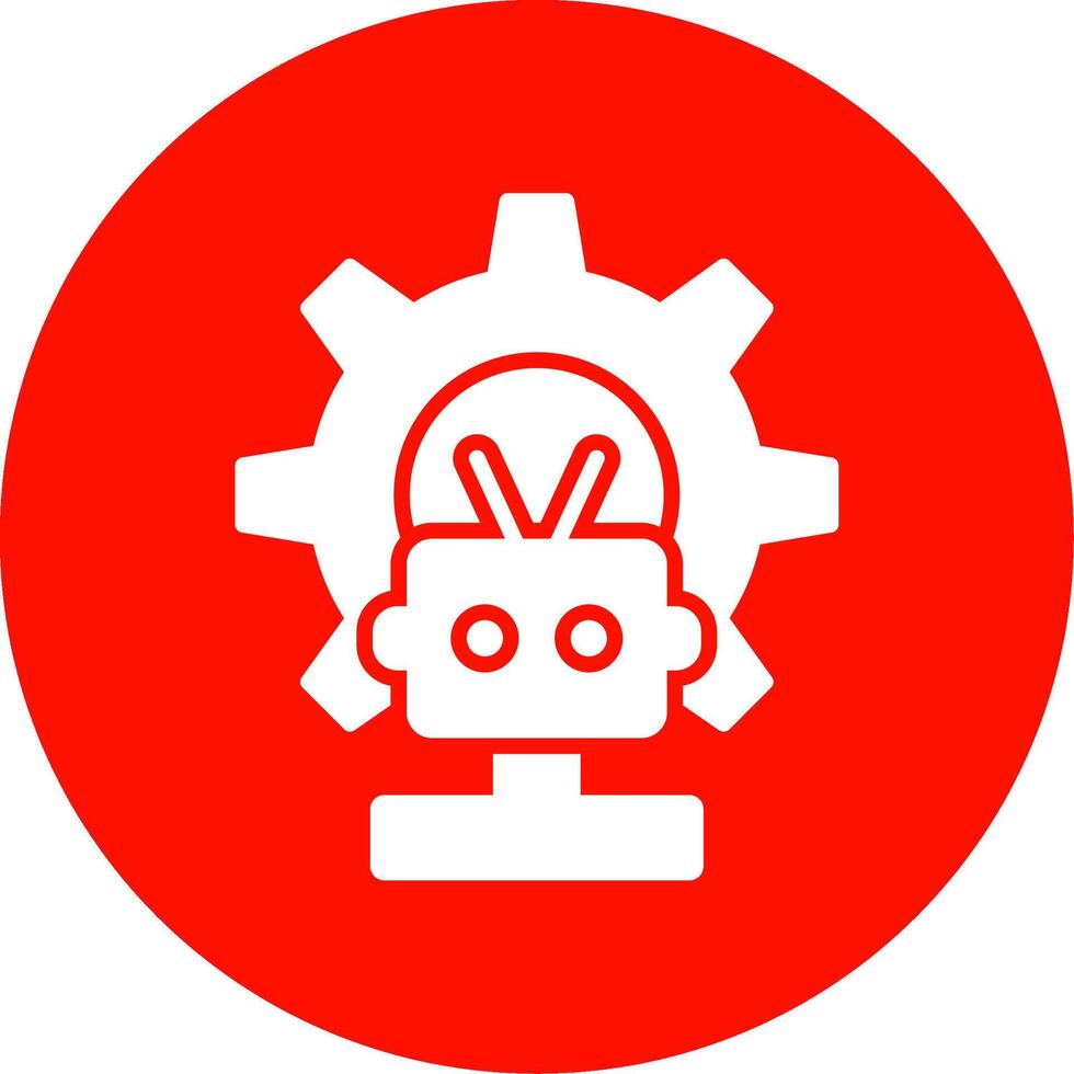 Robot Multi Color Circle Icon vector