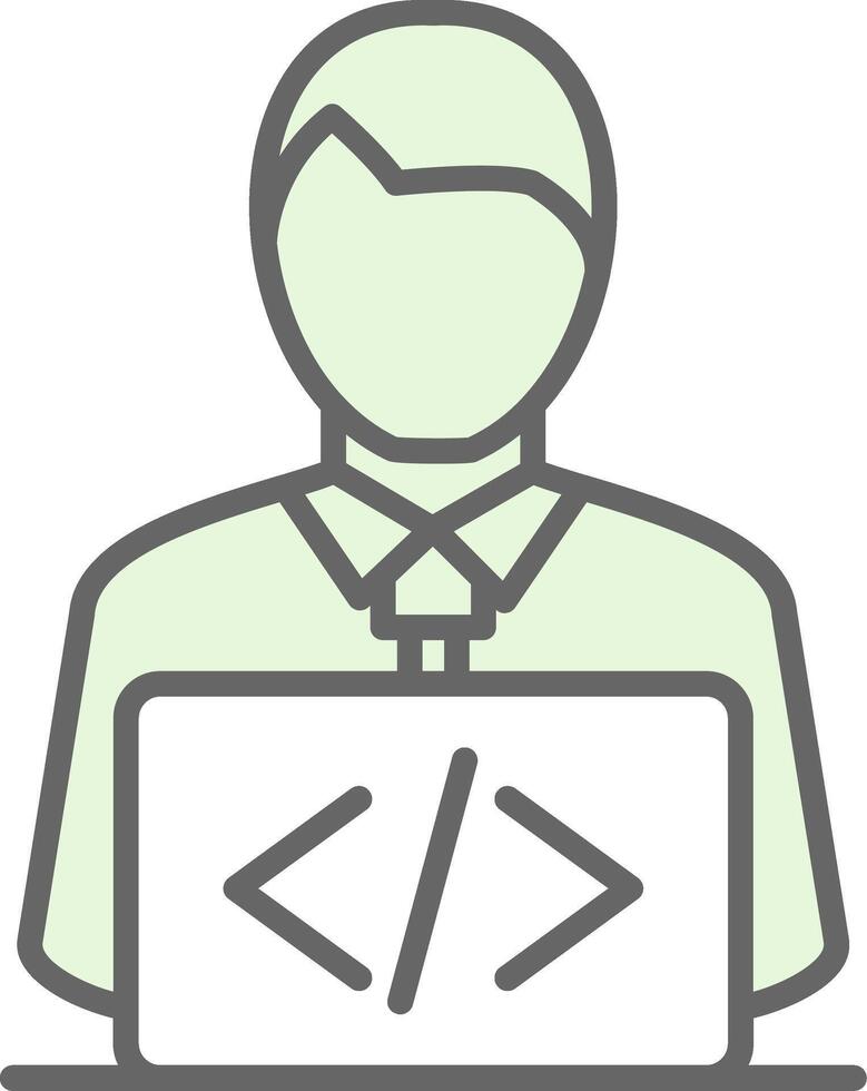 Developer Fillay Icon Design vector