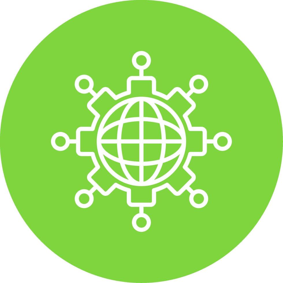 Networking Multi Color Circle Icon vector