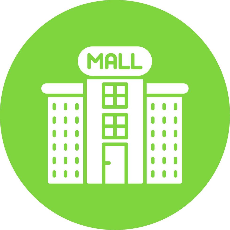 Shopping Mall Multi Color Circle Icon vector