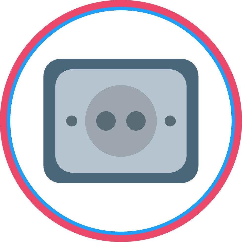 Socket Flat Circle Icon vector