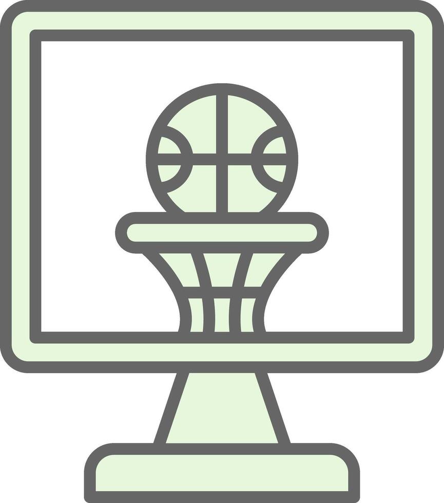 Basketball Fillay Icon Design vector