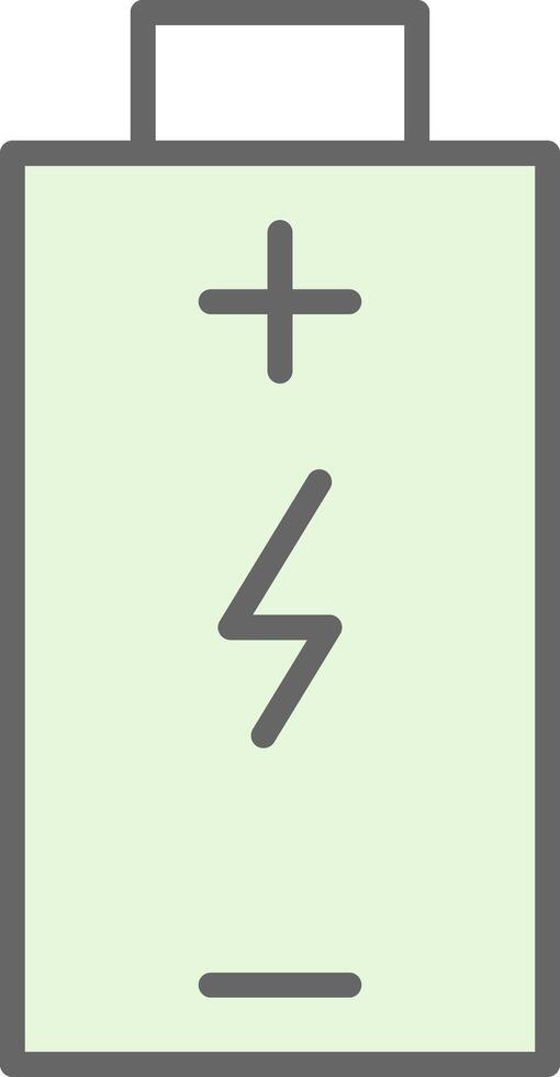 Battery Charged Fillay Icon Design vector
