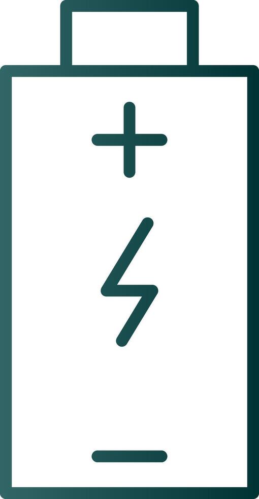 Battery Charged Line Gradient Icon vector