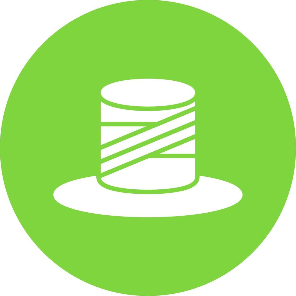 Top Hat Multi Color Circle Icon vector